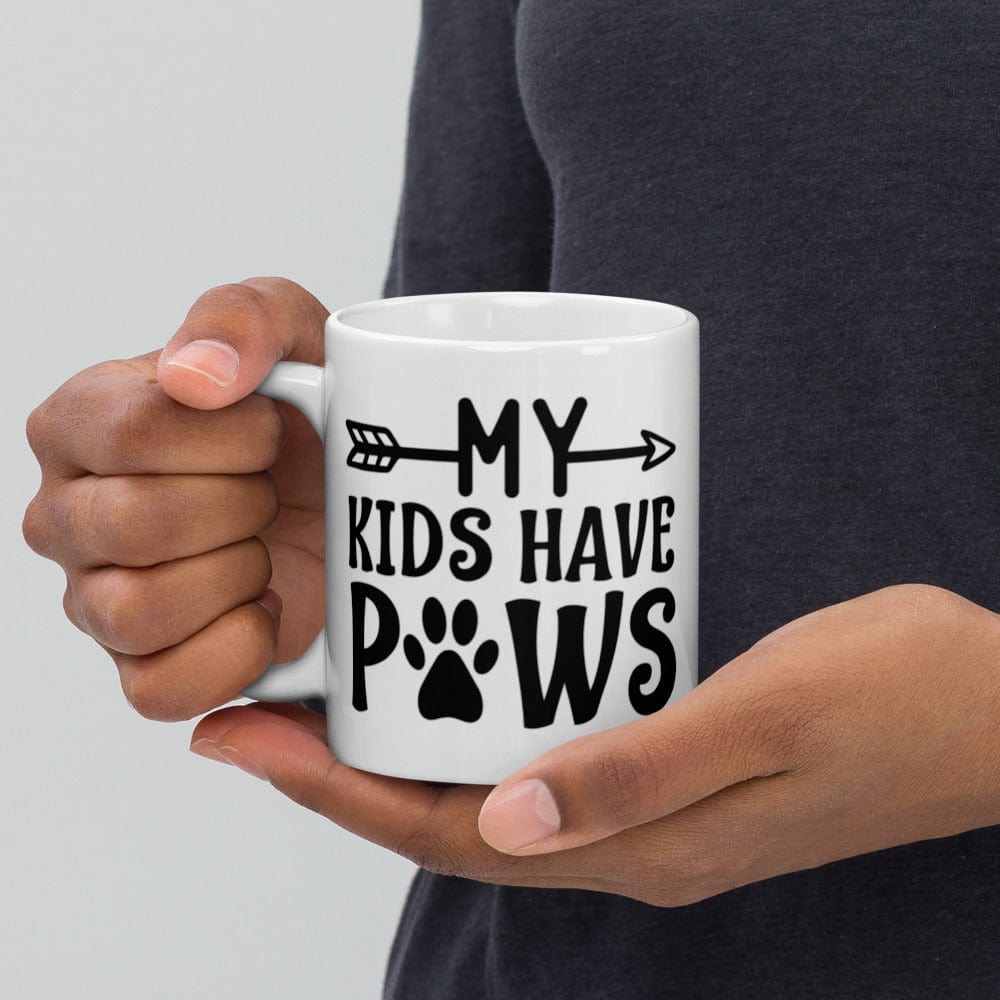 Hippie Soul Shop My Kids Have Paws - Cute image for all dog parents - White Glossy Mug