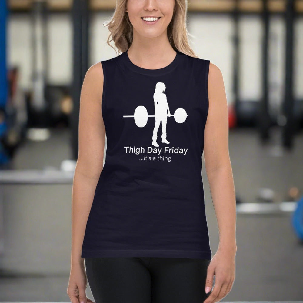 Hippie Soul Shop Navy / S Thigh Day Friday - it's a thing - Muscle Shirt
