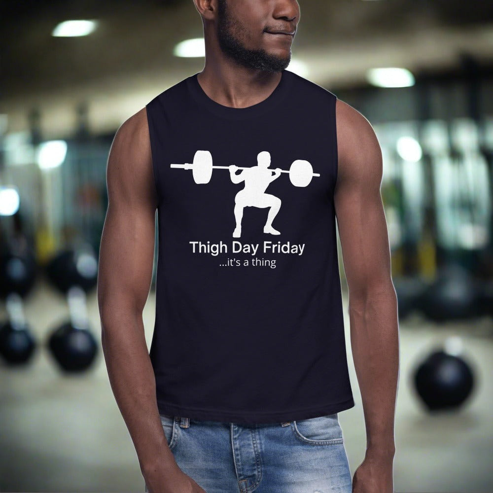 Hippie Soul Shop Navy / S Thigh Day Friday - it's a thing - Muscle Shirt