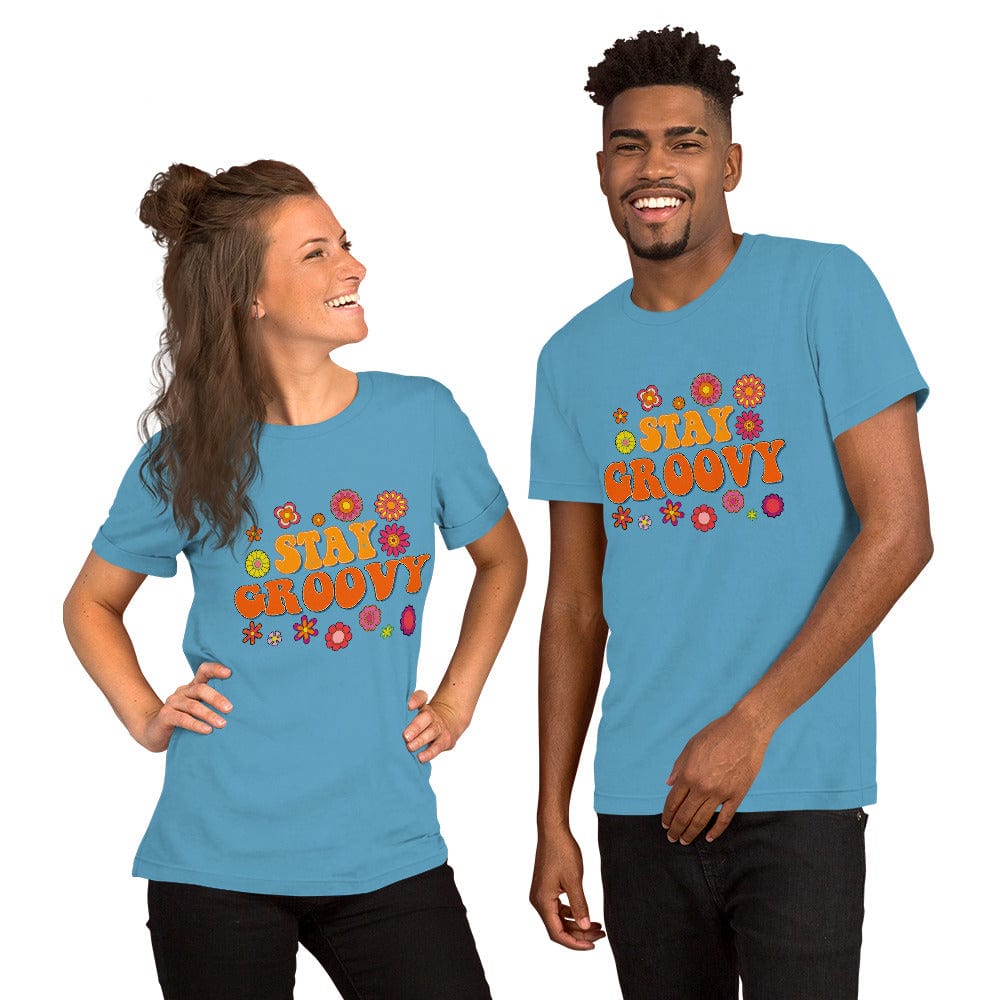 Hippie Soul Shop Ocean Blue / S Stay Groovy - Colorful fun design - Unisex t-shirt