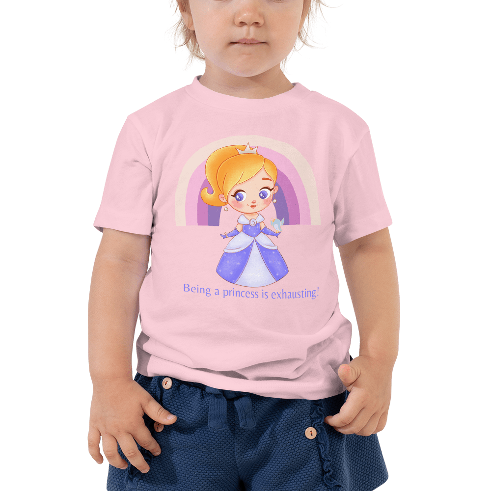 Hippie Soul Shop Pink / 2T Being a Princess is Exhausting! - Toddler Short Sleeve Tee