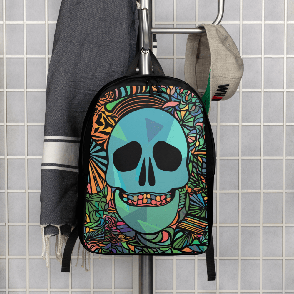 Hippie Soul Shop Psychedelic Skull - Fun image to make you smile - Minimalist Backpack