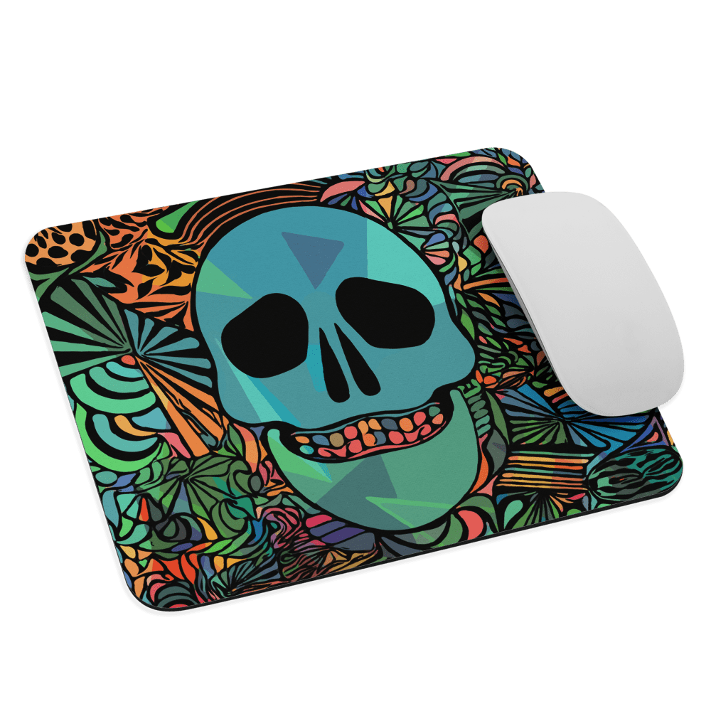 Hippie Soul Shop Psychedelic Skull - Fun image to make you smile - Mouse pad