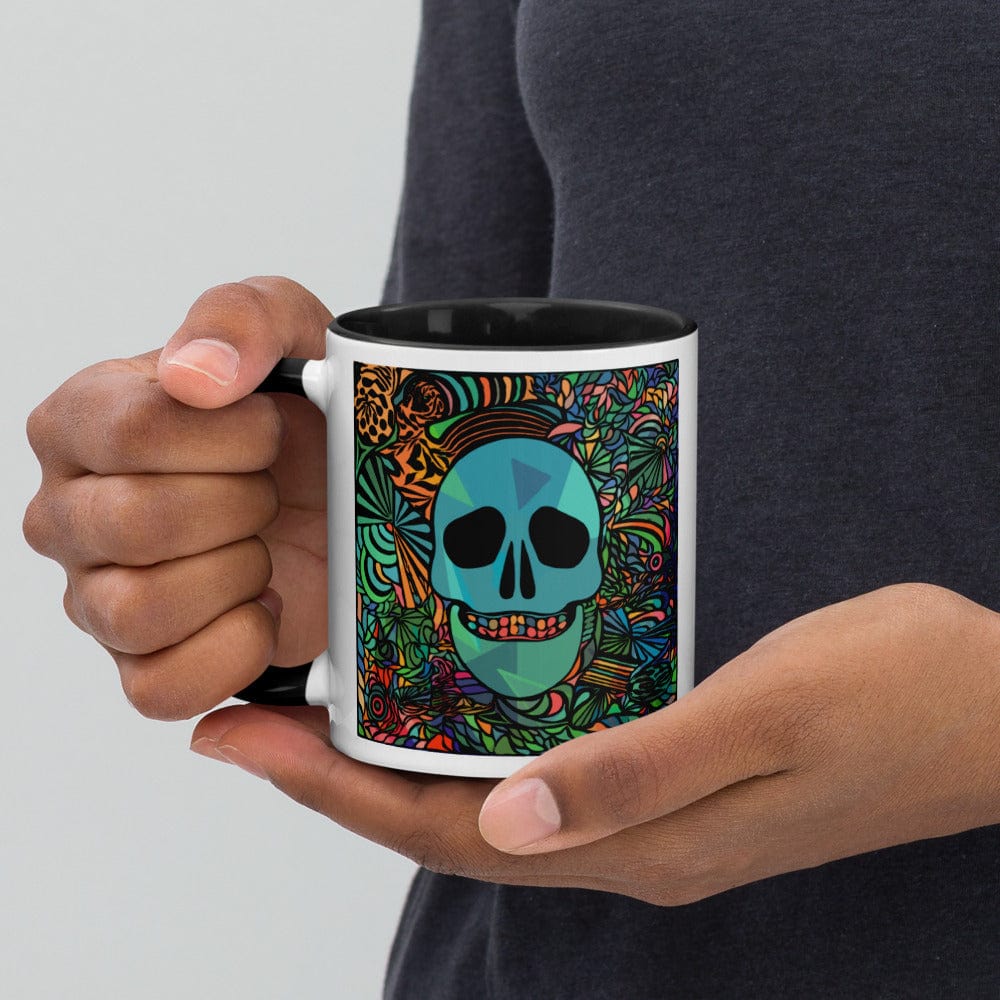 Hippie Soul Shop Psychedelic Skull - Fun image to make you smile - Mug with Color Inside
