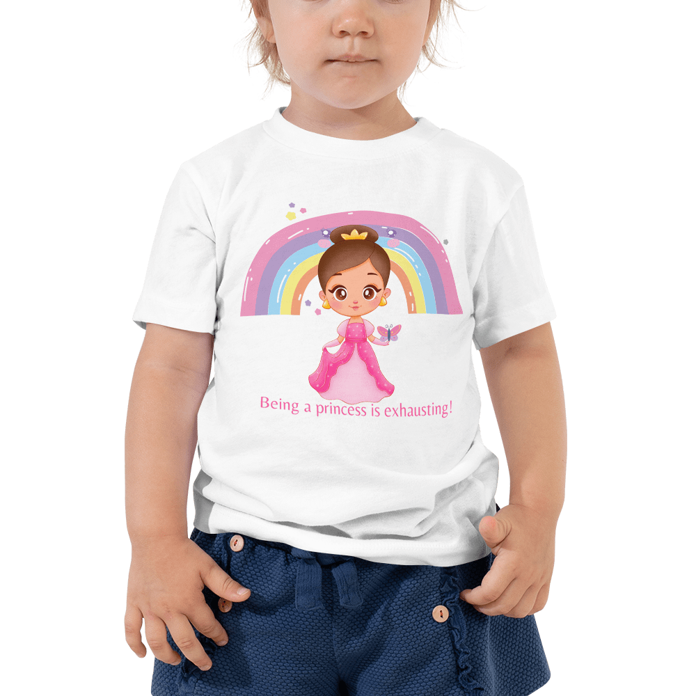 Hippie Soul Shop White / 2T Being a Princess is Exhausting! - Toddler Short Sleeve Tee