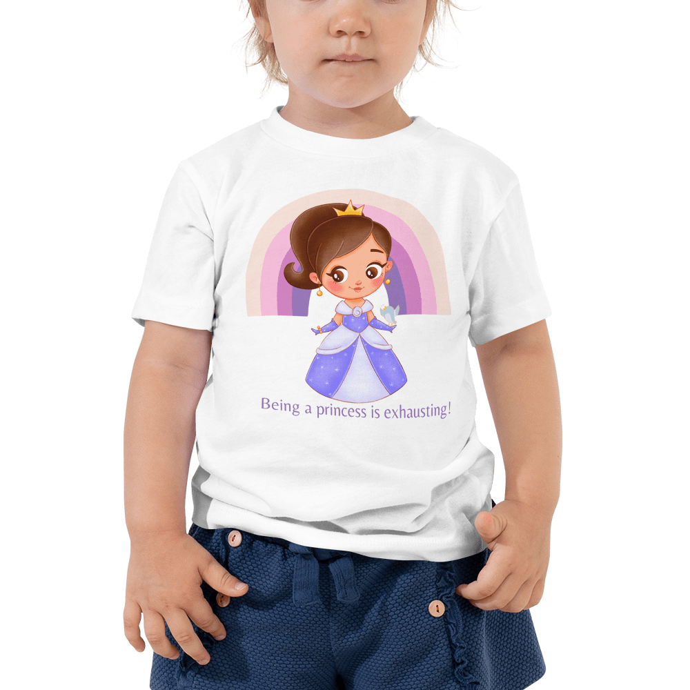 Hippie Soul Shop White / 2T Being a Princess is Exhausting! - Toddler Short Sleeve Tee