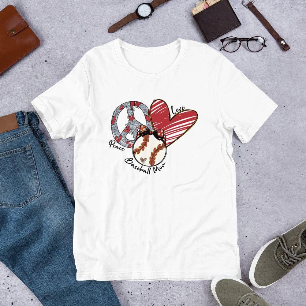 Hippie Soul Shop White / XS Baseball - Peace, Love, Baseball - Unisex t-shirt