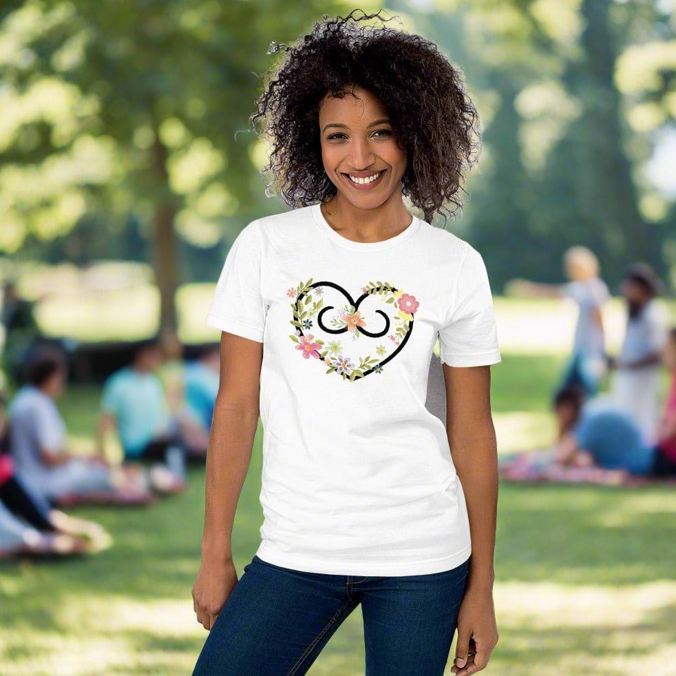 Hippie Soul Shop White / XS Hearts and Flowers 1 - Such a pretty combination - Short-Sleeve Unisex T-Shirt