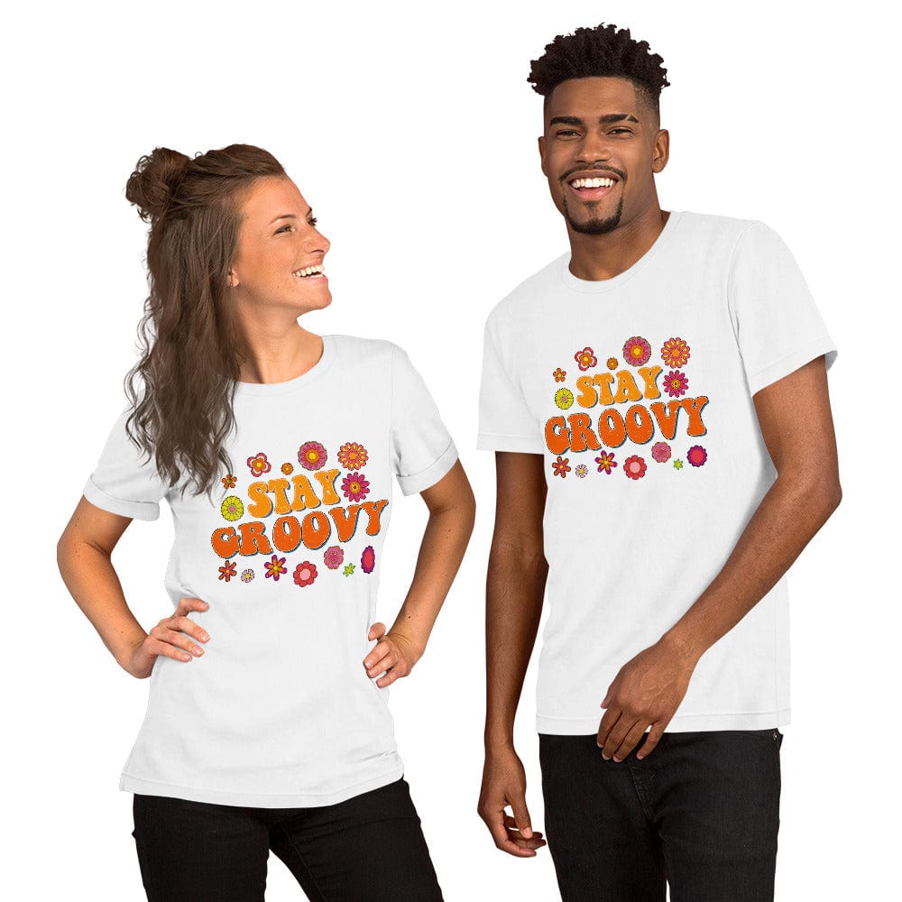 Hippie Soul Shop White / XS Stay Groovy - Colorful fun design - Unisex t-shirt
