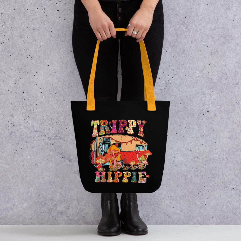 Trippy Art Black and White Spiral Tote Bag by Douglas Brown - Pixels
