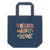 Peace Hope Love - Organic denim tote bag