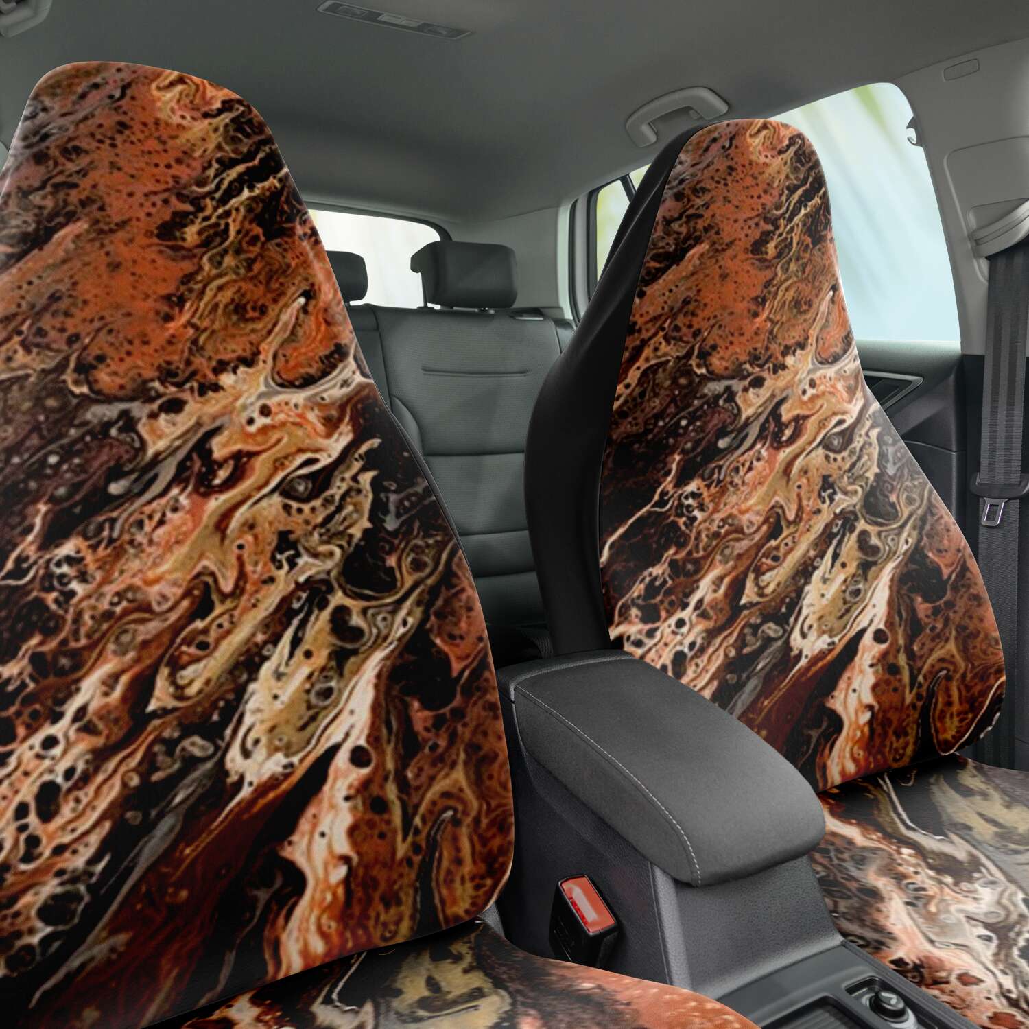 Subliminator Car Seat Cover - AOP One size Fires of Hell original art - Car Seat Covers