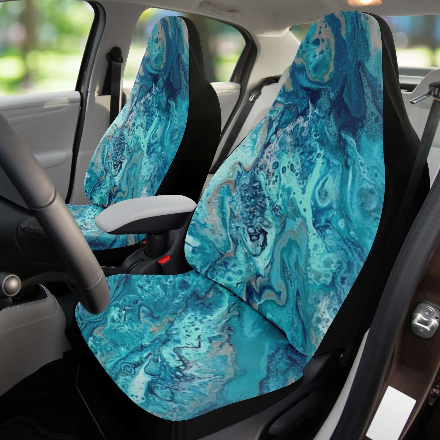 Subliminator Car Seat Cover - AOP One size Indigo Dreaming original art - Car Seat Covers