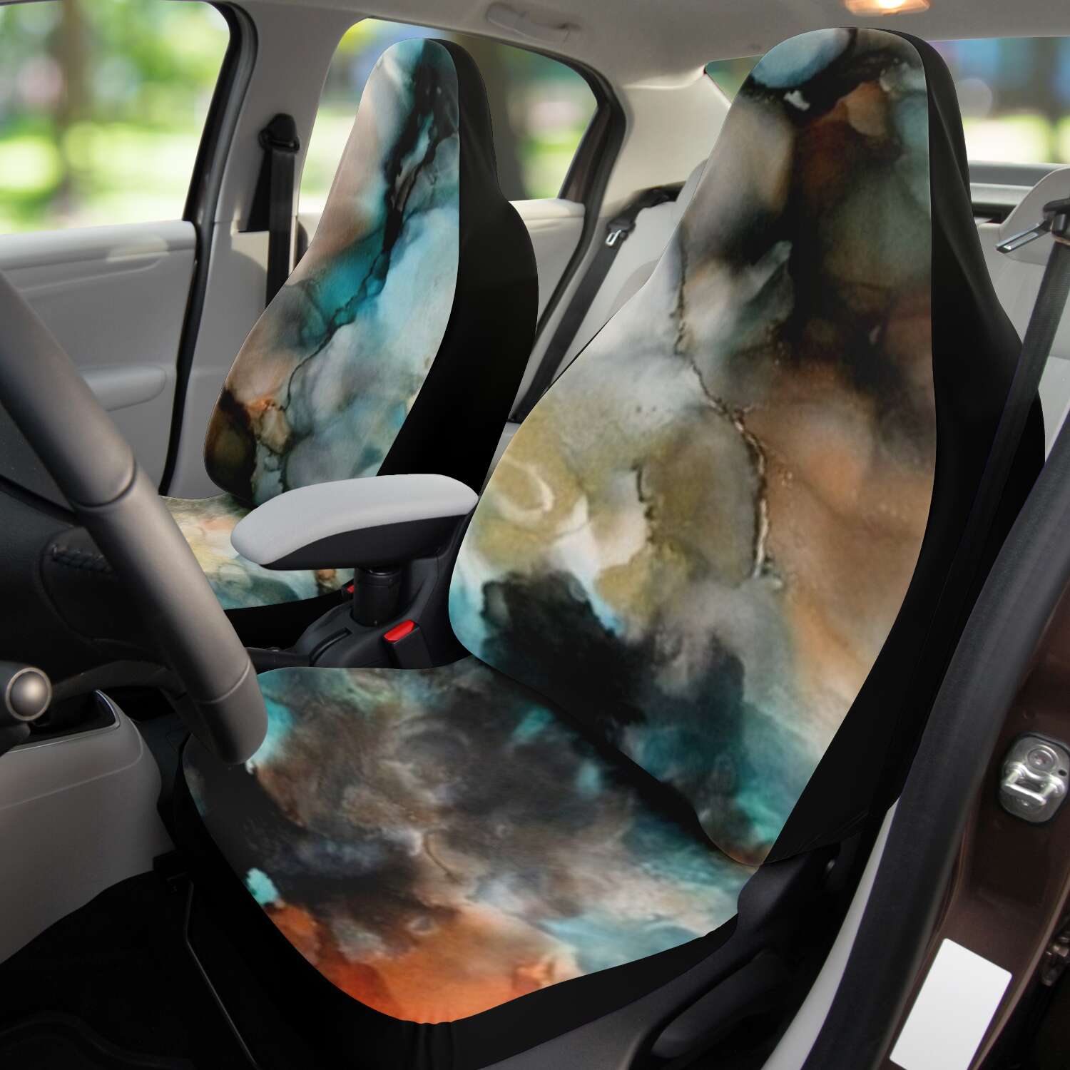 Subliminator Car Seat Cover - AOP One size Moody Inks original art - Car Seat Covers