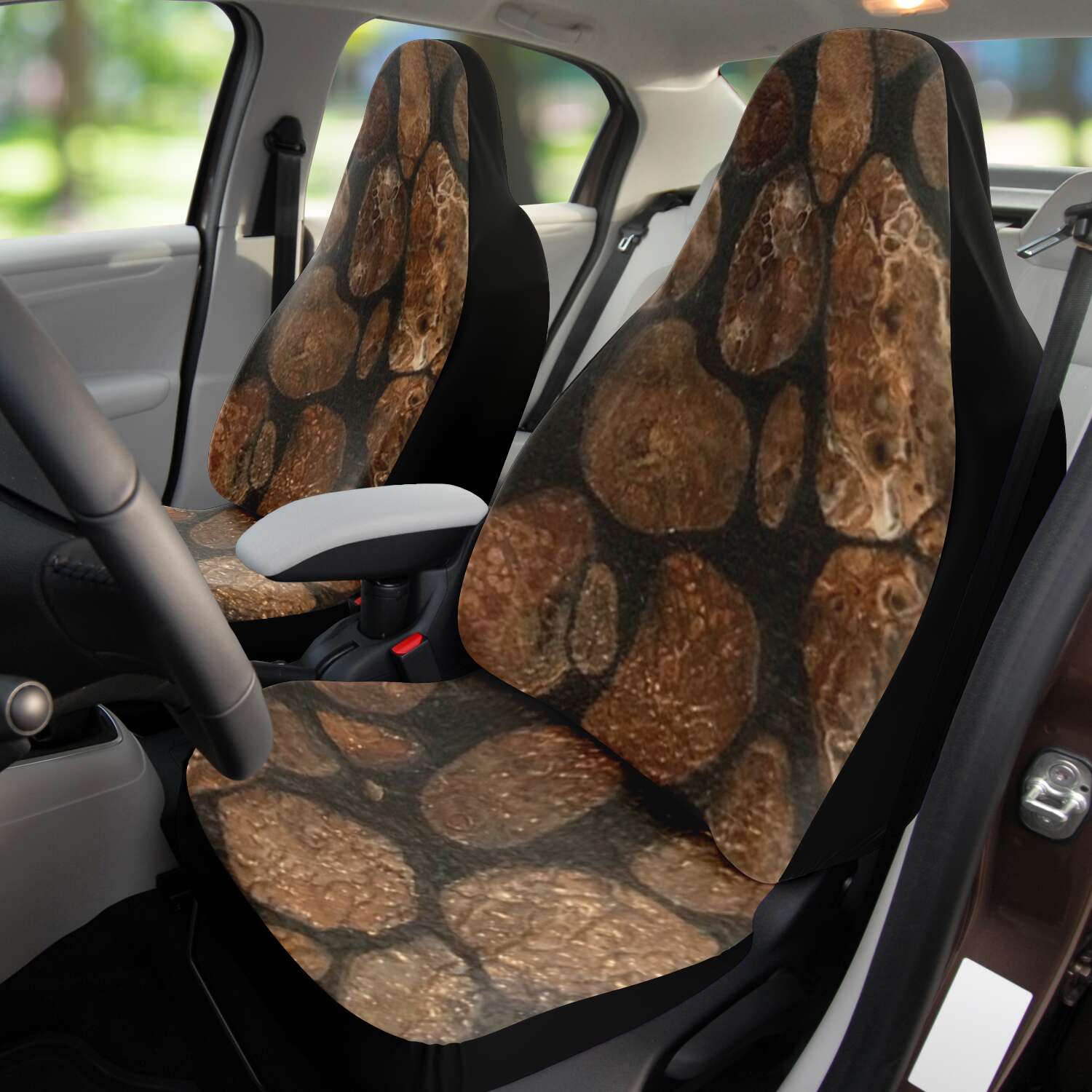 Subliminator Car Seat Cover - AOP One size Pebbles in a Stream original art - Car Seat Covers