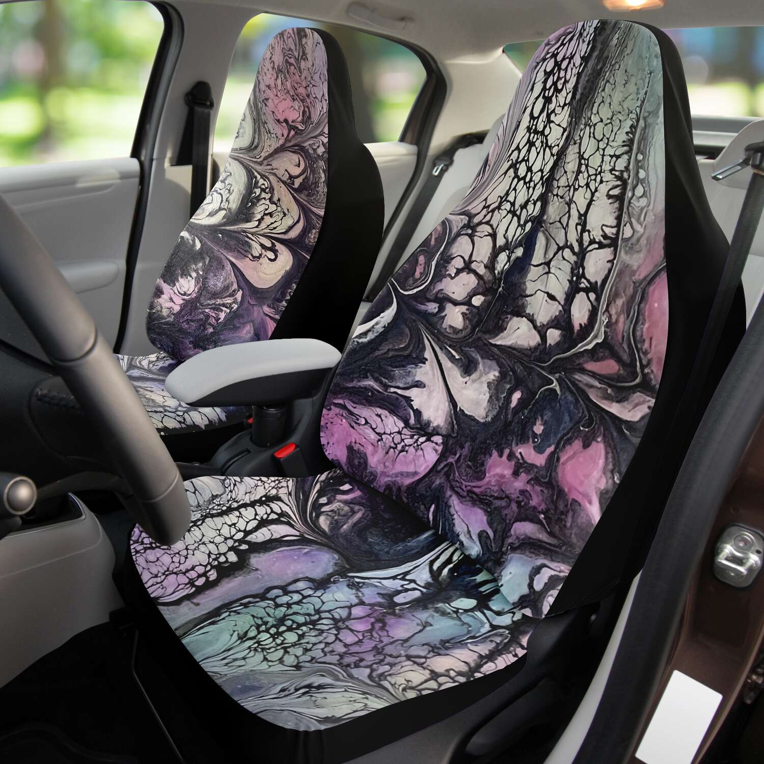 Subliminator Car Seat Cover - AOP One size Stained Glass original art - Car Seat Covers